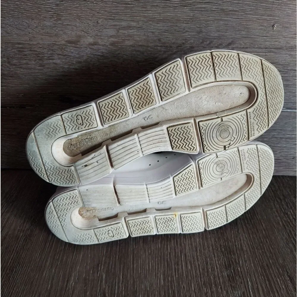 On Running White Low-Top Athletic Sneakers - Picture 8 of 9